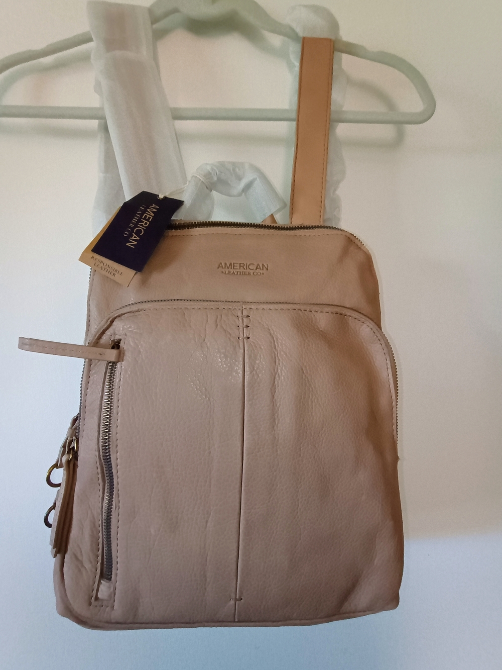 American Leather Co. Women’s Cleveland Hazelnut Smooth Leather Backpack